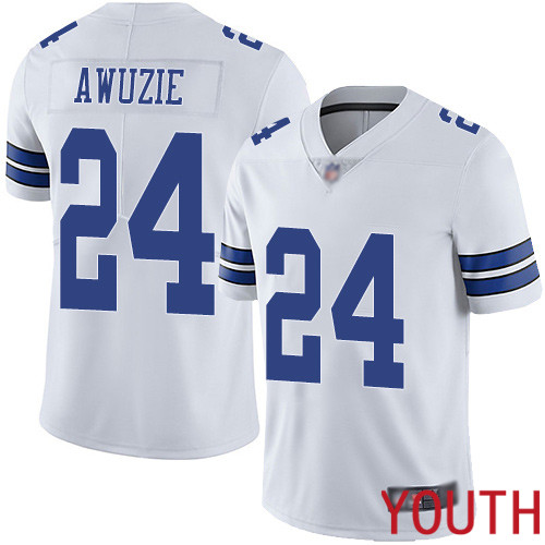 Youth Dallas Cowboys Limited White Chidobe Awuzie Road #24 Vapor Untouchable NFL Jersey->youth nfl jersey->Youth Jersey